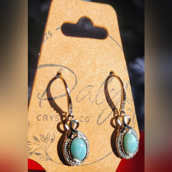 Genuine Larimar 925 Sterling Silver Drop Dangle Earring - Picture 6 of 6